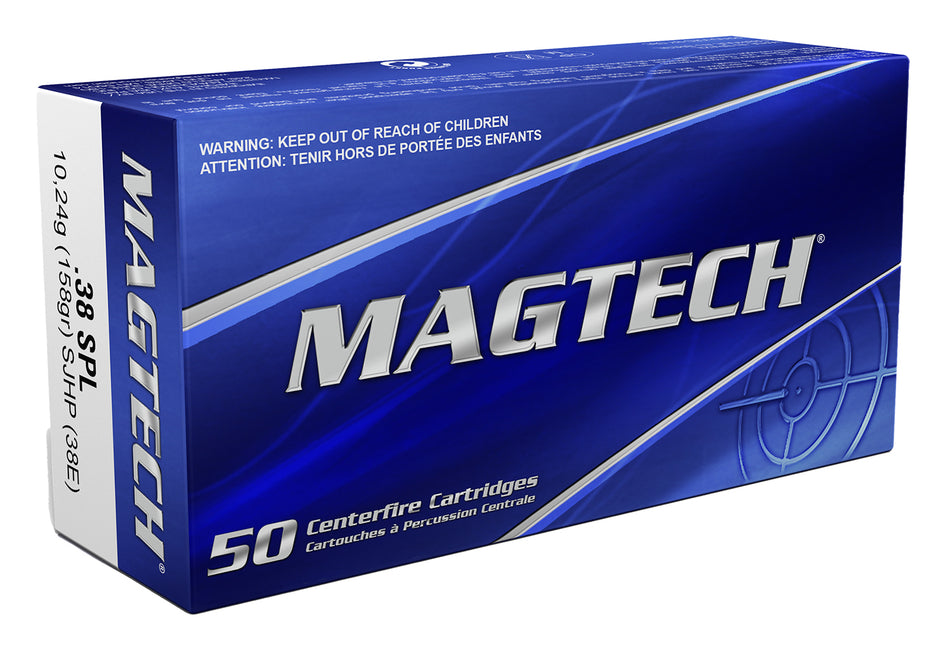 Magtech 38E Range/Training Semi Jacketed Hollow Point 158 Grain .38 Special 807 fps