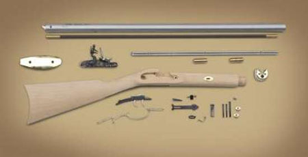 TRADITIONS FRONTIER FLINTLOCK RIFLE KIT RBP 50 CAL 28 IN WHITE BBL RAW  WOOD ( 5 PER CASE )