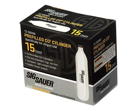Sig Sauer Airguns AC1215 CO2 Cylinders 12 gram 15 Per Pack