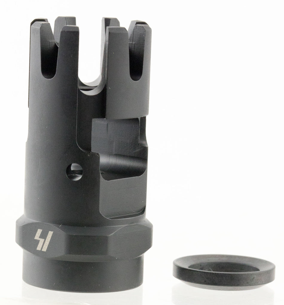 Strike Industries CCCOMP Checkmate Comp Black Steel with 1/2"-28 tpi Threads & 1.87" OAL for 223 Rem, 5.56x45mm NATO AR-Platform