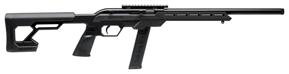 Savage Arms 45120 64 Precision Full Size 22 LR 20+1 16.50" Matte Black Heavy Threaded Barrel, Matte Black Picatinny Rail Carbon Steel Receiver, M-LOK Handguard, Black Chassis Synthetic Stock, Right Ha