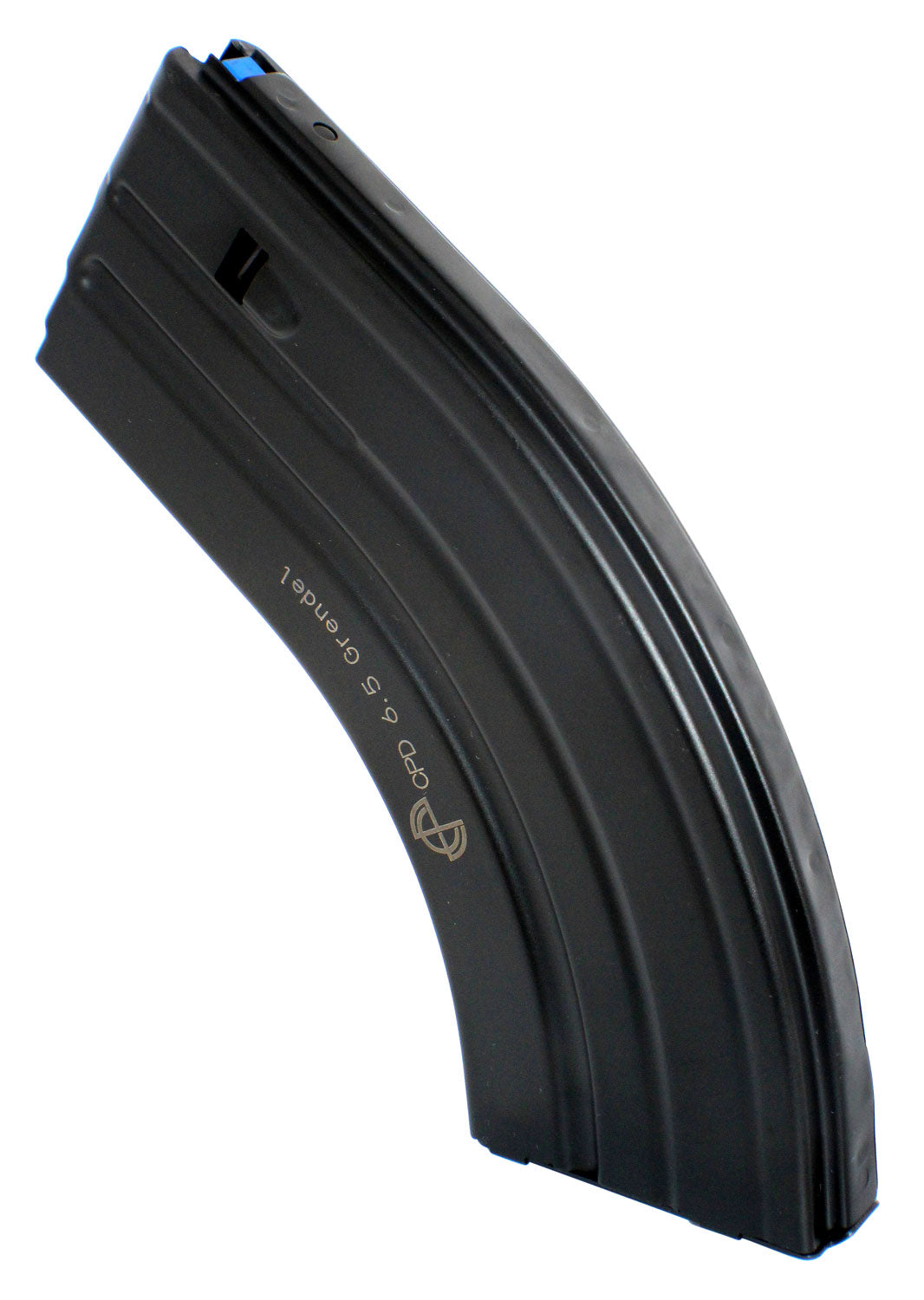 DuraMag 2865041206CPD SS 26rd 6.5 Grendel/6mm ARC for AR-15 Black w/ Blue Follower Detachable