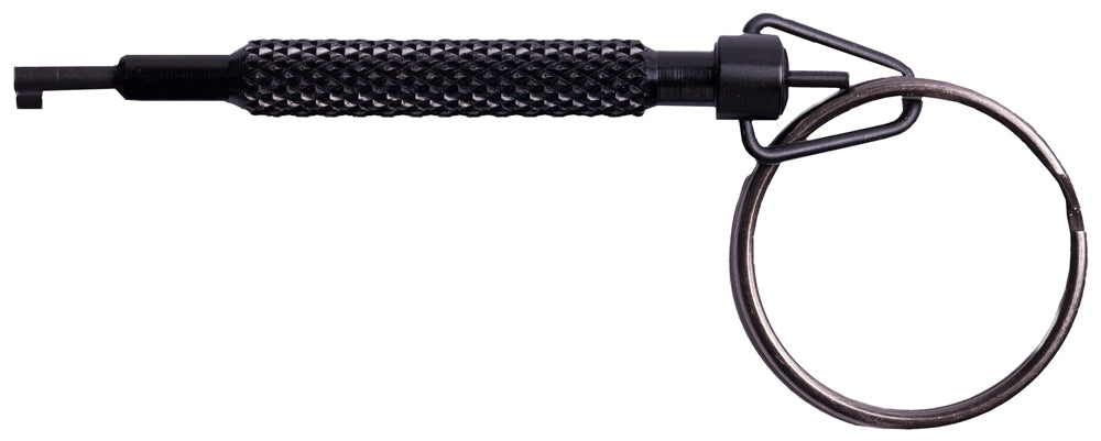 Uzi Accessories UZIKEYROTATI Handcuff Key Rotating Black Metal 0.90 oz