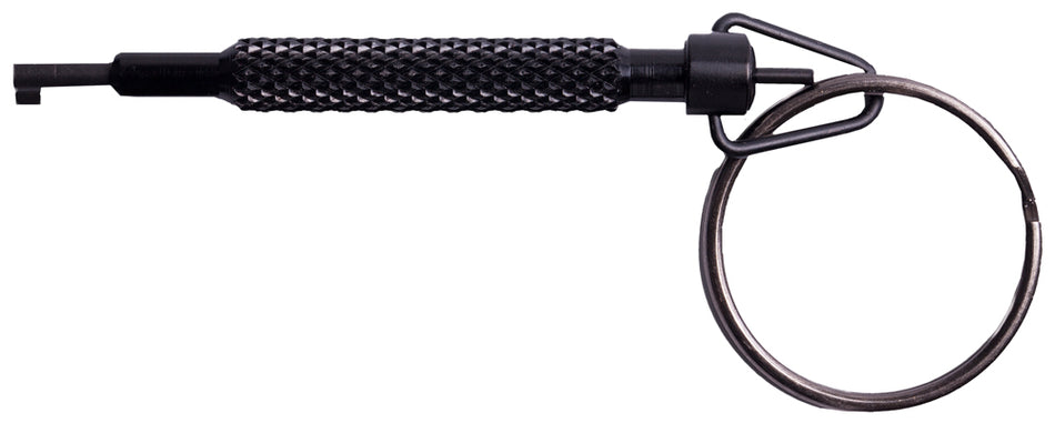 Uzi Accessories UZIKEYROTATI Handcuff Key Rotating Black Metal 0.90 oz