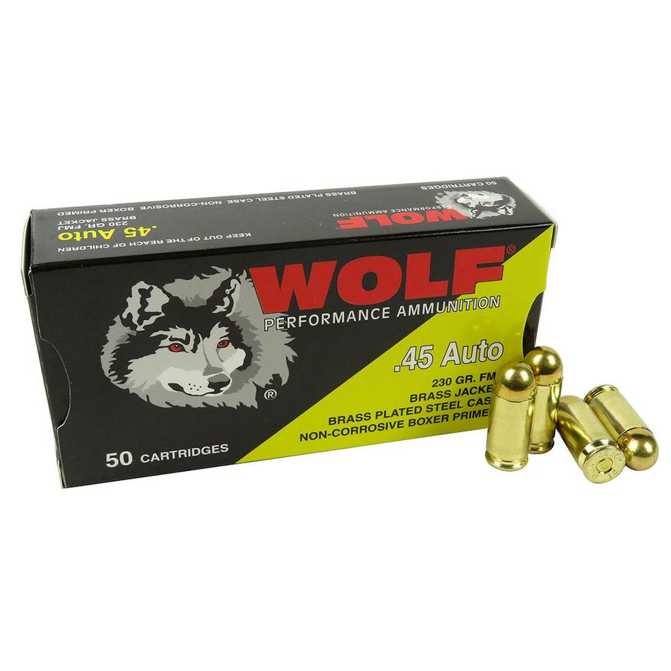 Wolf .45 ACP/Auto Performance 230gr FMJ Ammo