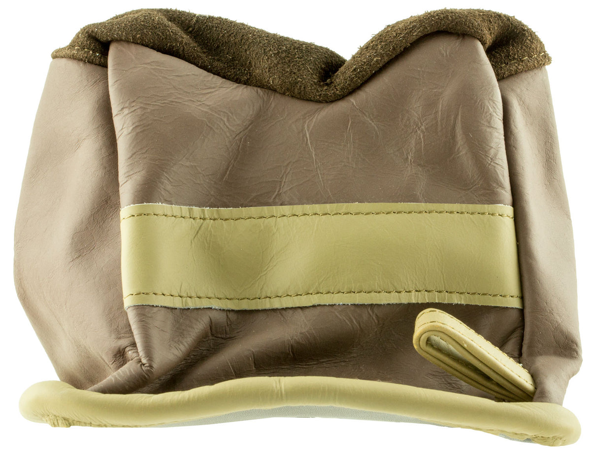 BenchMaster BMALBBME Bench Bag Medium Empty Tan Leather Front Bag 6.80 oz