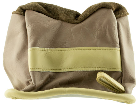 BenchMaster BMALBBME Bench Bag Medium Empty Tan Leather Front Bag 6.80 oz
