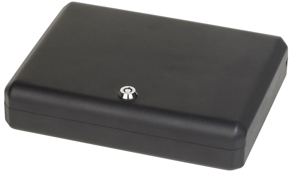 Bulldog BD1128 Pesonal Vault Large Key Entry Black Steel Holds 1 Handgun 11" H x 8.50" W x 2.25" D