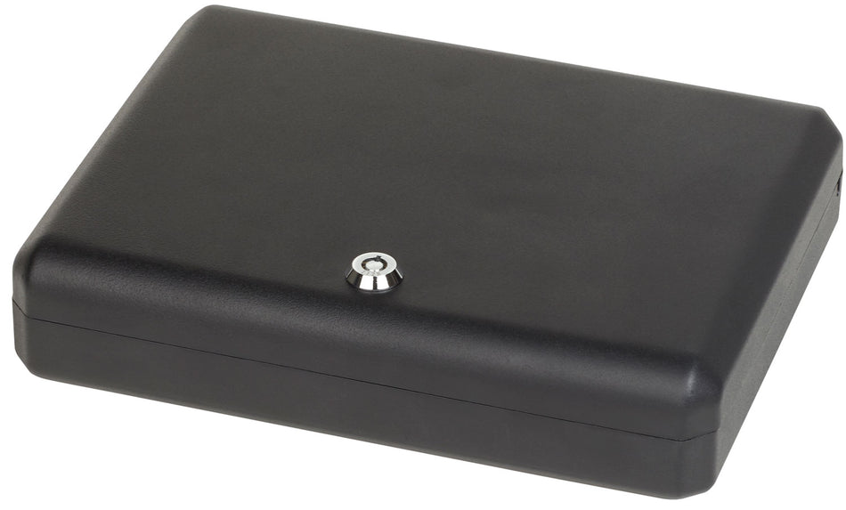 Bulldog BD1128 Pesonal Vault Large Key Entry Black Steel Holds 1 Handgun 11" H x 8.50" W x 2.25" D