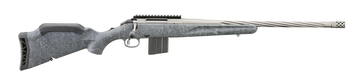 Ruger 46911 American II Full Size 6.5 Grendel 10+1 20" Cobalt Cerakote Spiral Fluted Threaded Barrel & Alloy Steel Receiver w/Picatinny Rail, Gray Splatter Adj LOP Synthetic Stock