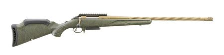 Ruger 46933 American II Predator Full Size 243 Win 3+1 22" Burnt Bronze Cerakote Spiral Fluted Threaded Barrel & Alloy Steel Receiver w/Picatinny Rail, Green Splatter Adj LOP Synthetic Stock
