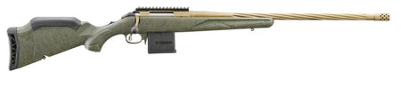 Ruger 46938 American II Predator Full Size 204 Ruger 10+1 22" Burnt Bronze Cerakote Spiral Fluted Threaded Barrel & Alloy Steel Receiver w/Picatinny Rail, Green Splatter Adj LOP Synthetic Stock