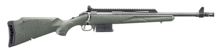 Ruger 46967 American II Scout 308 Win 5+1 16.10" Cobalt Cerakote Threaded Barrel, Alloy Steel Receiver w/Scope Rail, Leaf Green Splatter Adj LOP Synthetic Stock