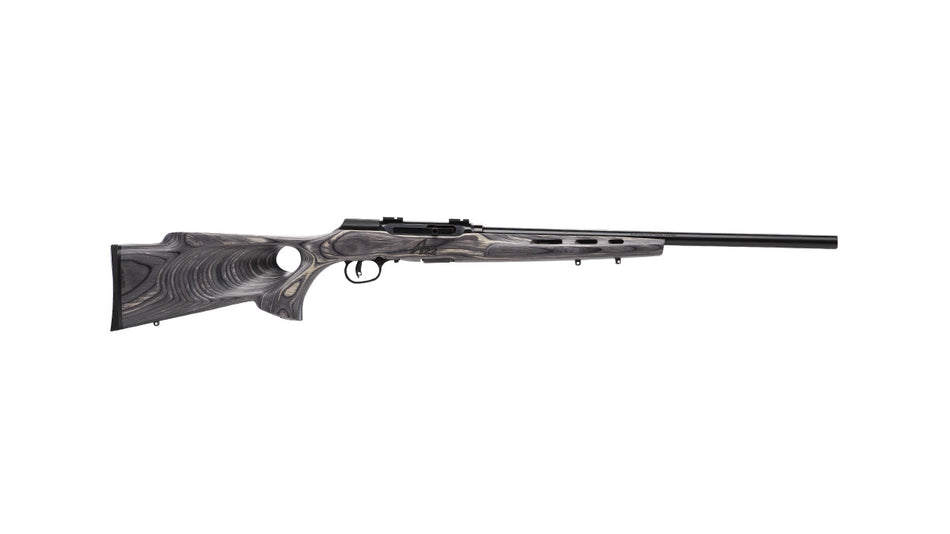 Savage Arms 47221 A Series Target Full Size 22 WMR 10+1 22" High Luster Heavy Target Barrel, High Luster Drilled & Tapped Carbon Steel Receiver, Gray Thumbhole Laminate Stock, Right Hand
