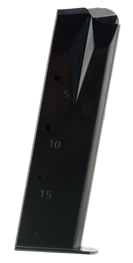 Mec-Gar MGRP8515B Standard Blued Detachable 15rd 9mm Luger for Ruger P95/P85/P89/P93/P94