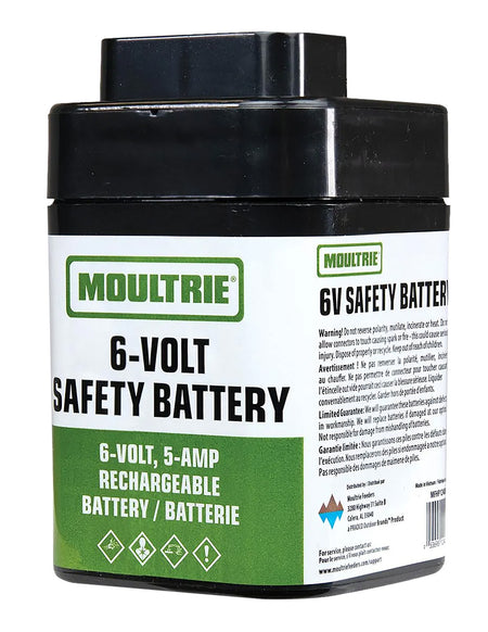 Moultrie MFHP12406 6V Rechargeable Safety Battery Black Compatible w/Moultrie Feeders