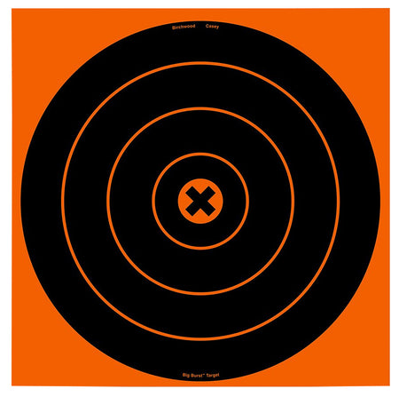 Birchwood Casey 36123 Big Burst Revealing Target Self-Adhesive Paper Black/Orange 12" Bullseye 3 Pack