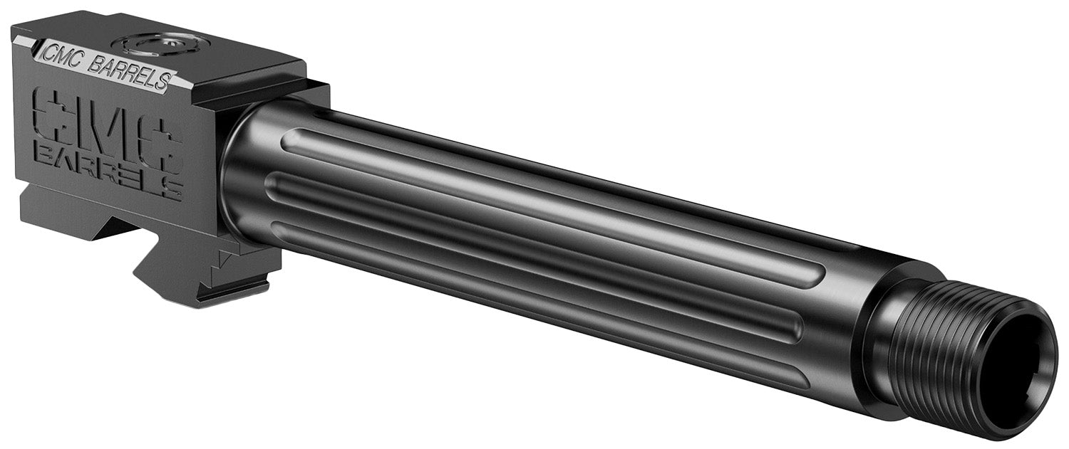CMC Triggers 75511 Match Precision Compatible w/Glock 17 Gen3-4 9mm Luger 4.48" Black DLC Stainless Steel Fluted/Match Grade/Threaded Barrel
