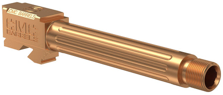 CMC Triggers 75513 Match Precision Compatible w/Glock 17 Gen3-4 9mm Luger 4.48" Bronze DLC Stainless Steel Fluted/Match Grade/Threaded Barrel