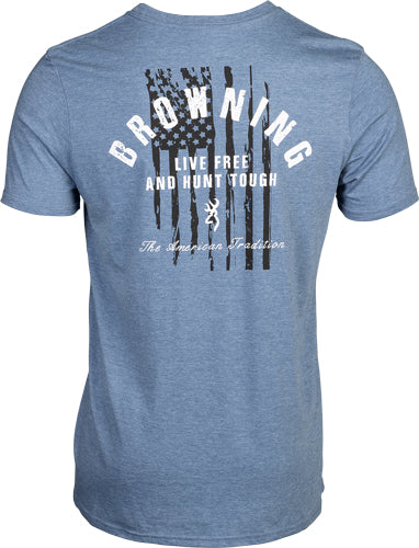 BROWNING SS T-SHIRT HUNT TOUGH BLUE XXLARGE