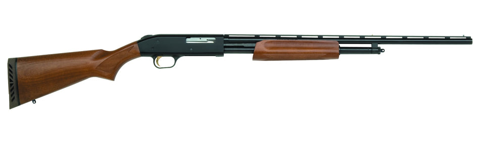 Mossberg 50104 500 All Purpose Full Size 410 Gauge Pump 3" 5+1 24" Blued Vent Rib Barrel, Blued Integral Scope Mount Steel Receiver, Fixed Hardwood Stock, Right Hand