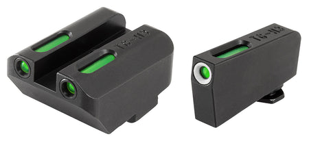 TruGlo TG13GL4A TFX Low Suppressor Height Black Green Tritium & Fiber Optic White Outline Front Sight Green Tritium & Fiber Optic Rear Sight Compatible with Glock (Excludes MOS)