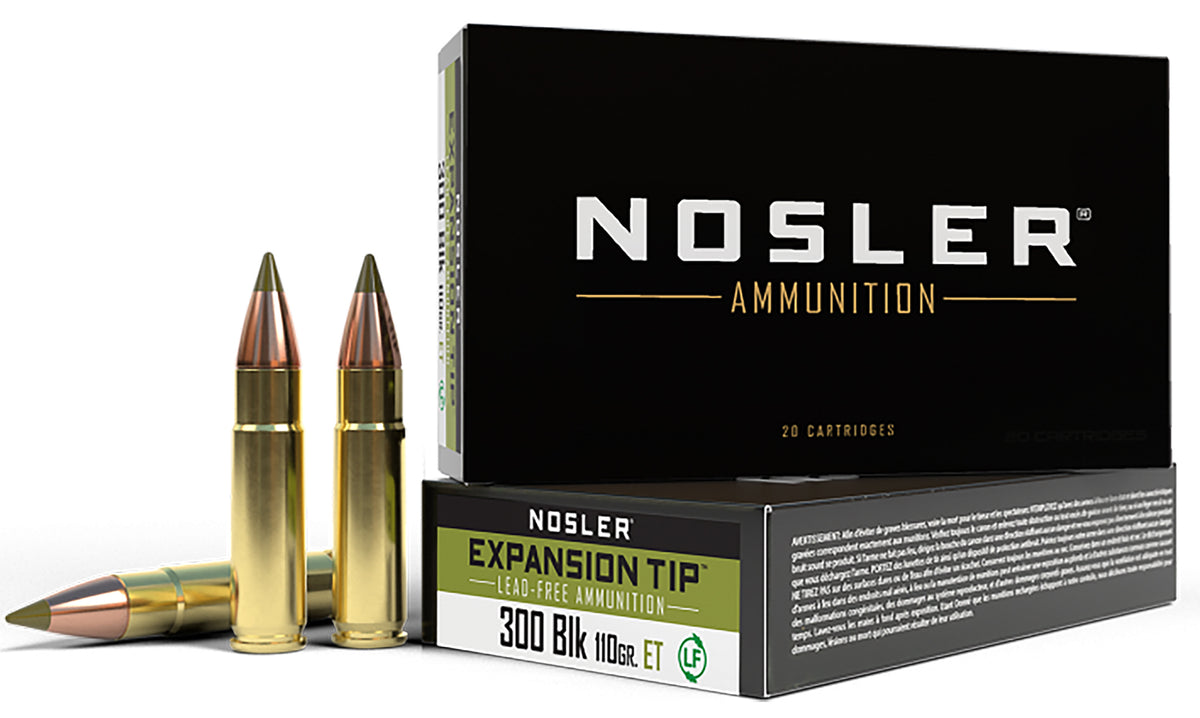 Nosler .300 AAC Blackout Expansion Tip 110gr PolyTip Ammo
