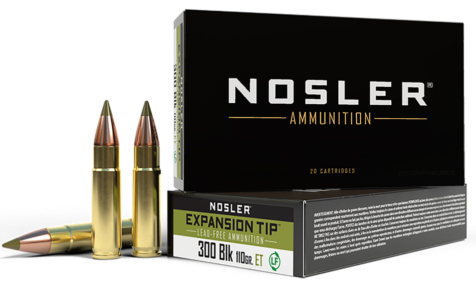 Nosler .300 AAC Blackout Expansion Tip 110gr PolyTip Ammo