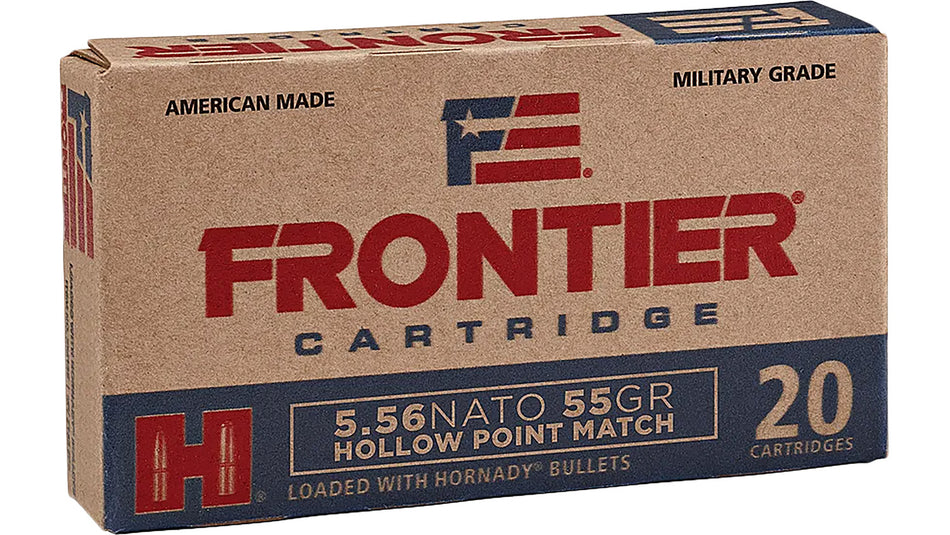 Frontier Cartridge 5.56x45mm NATO Lake City Centerfire Rifle Match 55gr BTHP Ammo