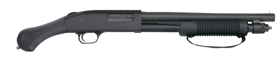 Mossberg 50659 590 Shockwave 12 Gauge Pump 3" 5+1 14" Blued Heavy-Walled Barrel, Blued Stainless Steel Receiver Drilled & Tapped, Black Raptor Birdshead Grip