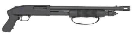Mossberg 50697 590 Cruiser 12 Gauge Pump 3" 6+1 18.50" Matte Blued Stand-Off Breacher Barrel, Matte Blued Stainless Steel Receiver, Black Pistol Grip