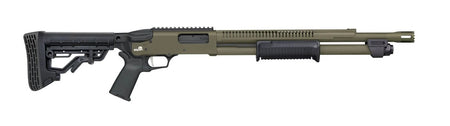 Mossberg 50757 590R 12 Gauge Pump 3" 6+1 18.50" OD Green Cerakote Heat Shield Barrel, OD Green Cerakote Steel Receiver, Black AR Mil-Spec Adjustable Synthetic Stock, Black Magpul Grip