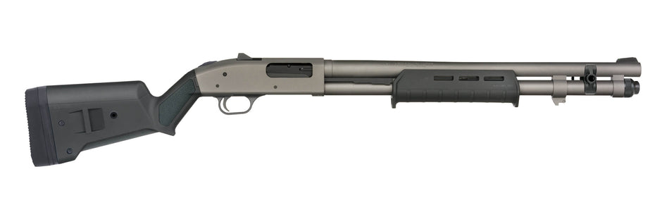 Mossberg 50797 590A1 12 Gauge 6+1 20" Tungsten Gray Cerakote Barrel & Drilled & Tapped Receiver, Magpul SGA Black Synthetic Stock