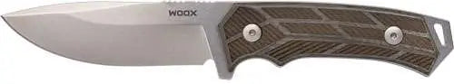 WOOX ROCK62 FIXED BLADE KNIFE - STONEWASHED GREY - MICARTA® / CHECKERED