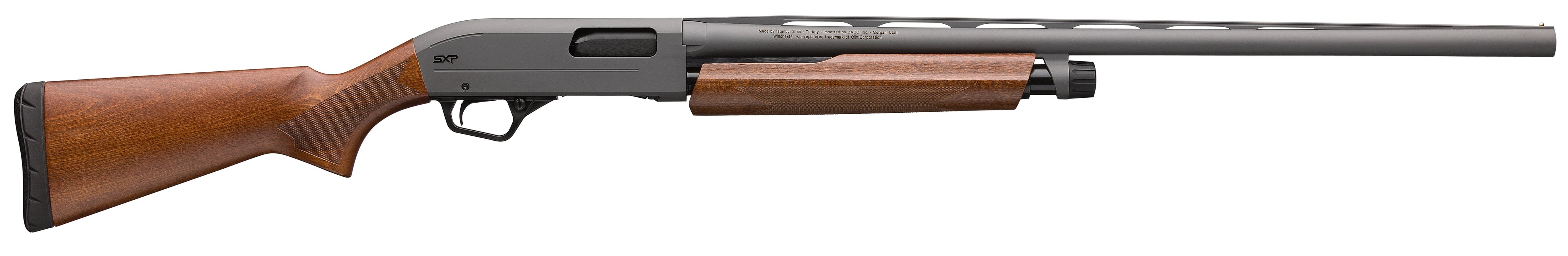 Winchester Repeating Arms 512480392 SXP High Grade 12 Gauge Pump 3" 4- 2.75" Shells 28" Black Chrome Vent Rib Barrel, Engraved Gloss Blued Aluminum Receiver, Fixed Grade II Oiled Walnut Stock, Invecto