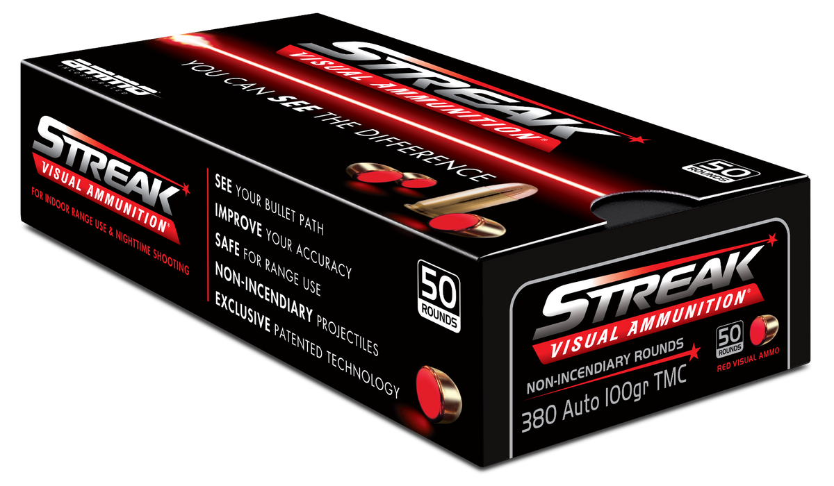 Ammo Inc .380 Auto Streak 100gr Red TMC Ammo