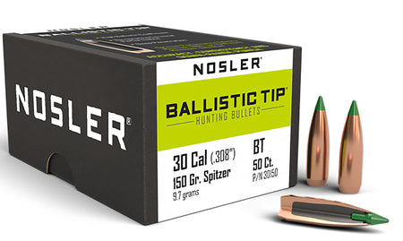 Nosler 30150 Ballistic Tip 30Cal 150gr Spitzer 50/Box