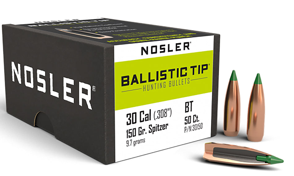 Nosler 30150 Ballistic Tip 30Cal 150gr Spitzer 50/Box
