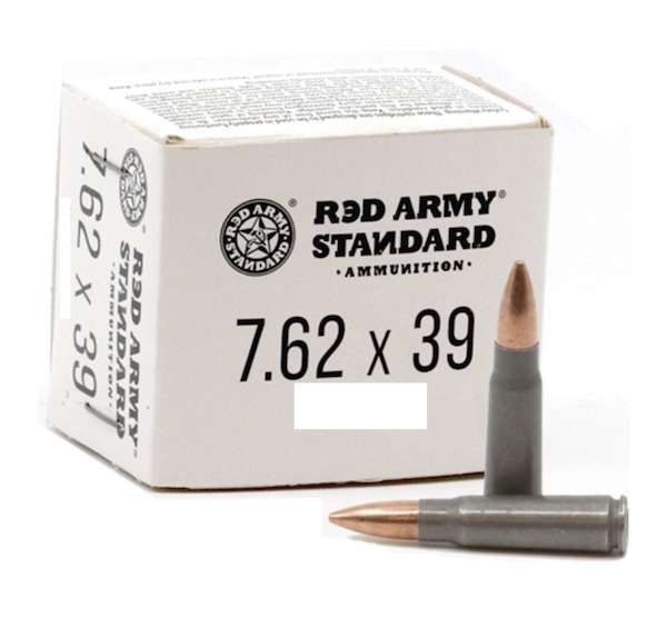 Century Arms 7.62x39mm RED ARMY STANDARD Rifle Ammo Target 122gr BTHP Ammo
