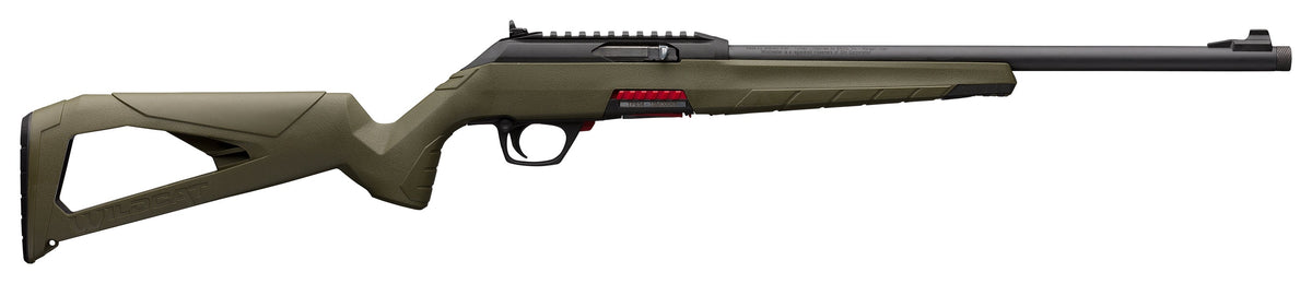 Winchester Repeating Arms 521140102 Wildcat SR Full Size 22 LR 10+1 16.50" Matte Blued Threaded Sporter Barrel, Picatinny Rail Matte Black Polymer Receiver, OD Green Skeletonized Synthetic Stock, Ambi