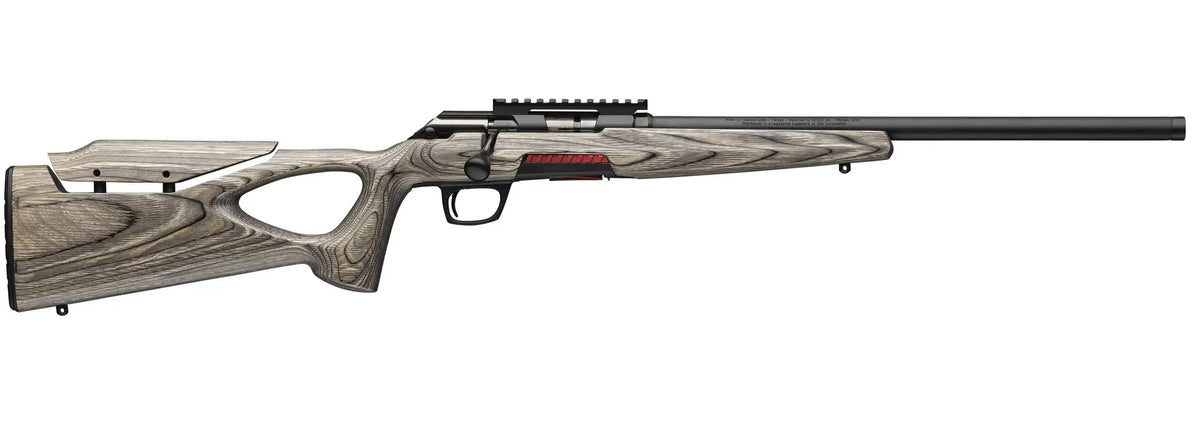 Winchester Repeating Arms 525227270 Xpert Target 17 HMR 9+1 18" Matte Black Threaded Barrel, Matte Black Steel Receiver w/Picatinny Rail, Gray Thumbhole w/Adjustable Comb Laminate Stock