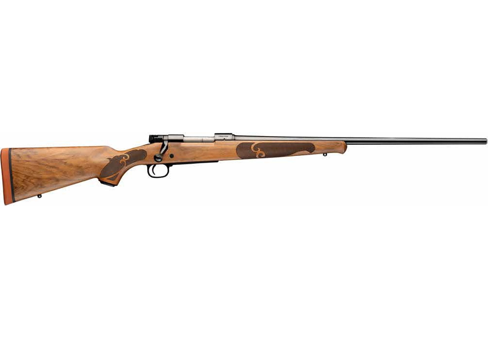 Winchester Repeating Arms 535247289 Model 70 Featherweight 6.5 Creedmoor 4+1 22" Gloss Blued Target Crown Barrel, Gloss Blued Steel Drilled & Tapped Receiver, Satin AA French Maple Fixed w/Schnabel Fo