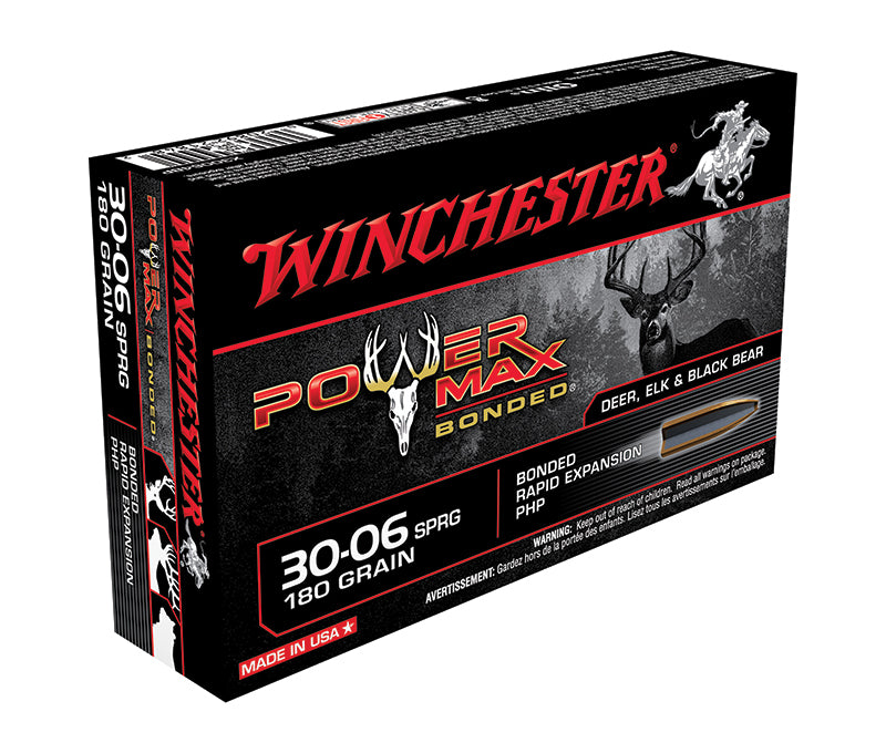 Winchester .30-06 Springfield Power Max Bonded 180gr BHP Ammo