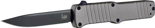 HOGUE HK HADRON 3.375" OTF AUTO CLIP PT ALUM FRAME GRAY<