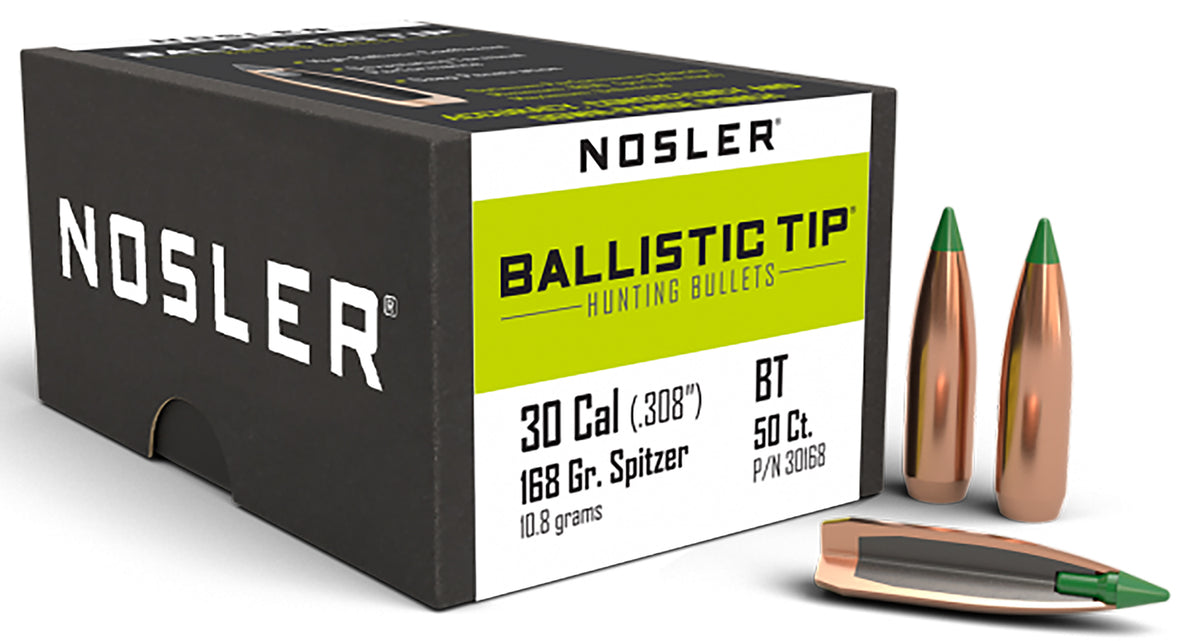 Nosler 30168 Ballistic Tip 30Caliber 168gr Spitzer 50/Box