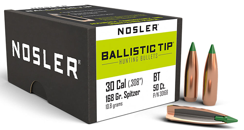Nosler 30168 Ballistic Tip 30Caliber 168gr Spitzer 50/Box