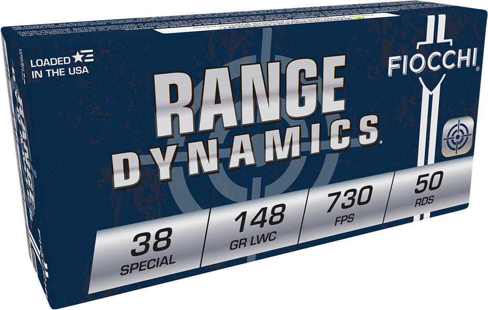 Fiocchi .38 Special Range Dynamics 148gr Wadcutter Ammo