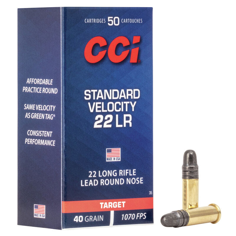 CCI .22 Long Rifle Standard Velocity 40gr Solid Ammo