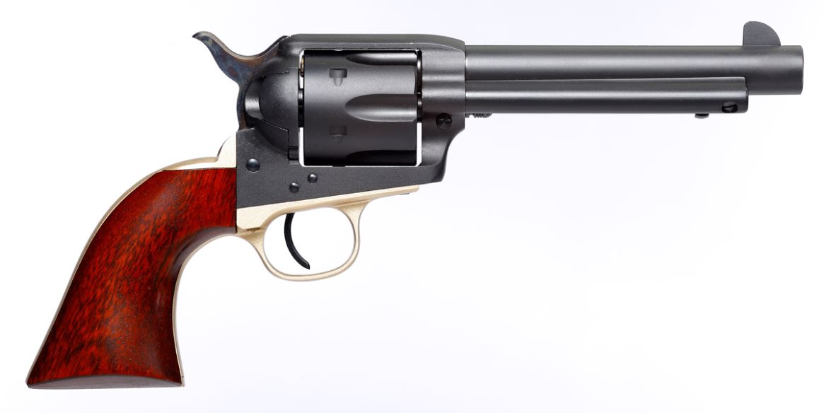 Taylors & Company 550429 Old Randall 357 Mag Caliber with 5.50" Barrel, 6rd Capacity Cylinder, Overall Matte Blued Finish Steel & Walnut Grip