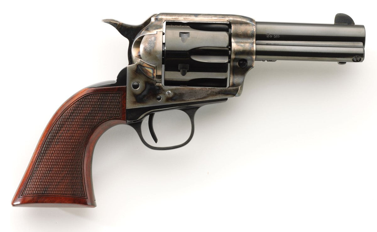 Taylors & Company 4201DE Runnin Iron Deluxe 45 Colt (LC) 6rd 3.50" Blued Cylinder & Barrel Color Case Hardened Steel Frame Checkered Walnut Grip (Taylor Tuned)